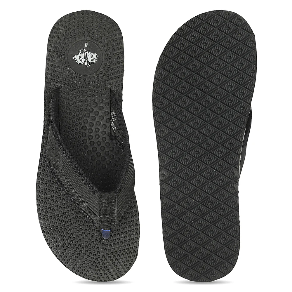 A-HA AGL-156E Black Casual Slip on Slippers for Men by Liberty - Image 5