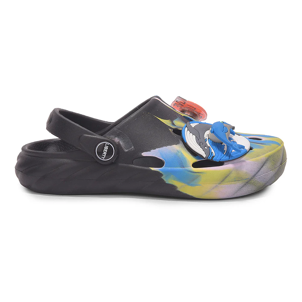 A-HA BEACHWALK6 Black Casual Clogs Sandal for Kids by Liberty - Image 2