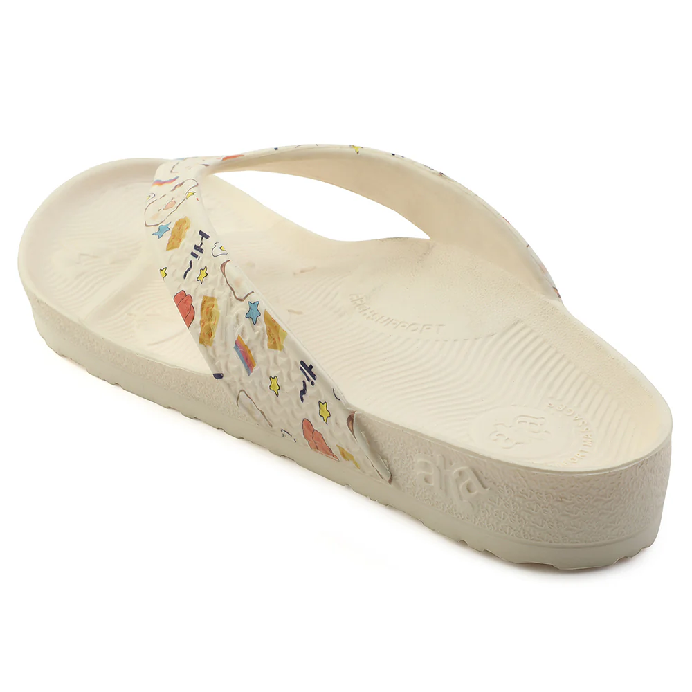 A-HA Beige Casual Slipper For Women HAPPI-LE By Liberty - Image 6