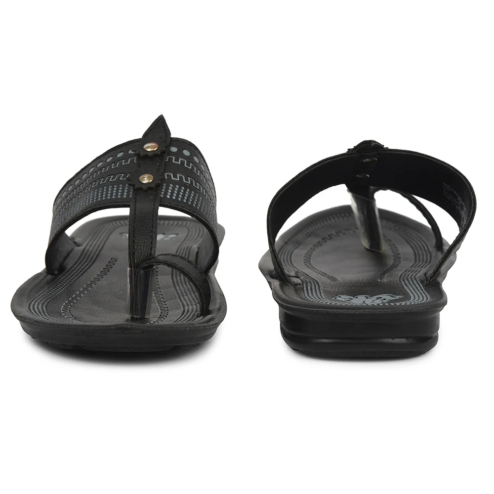 A-HA Black Casual Flat Sandal For Men MPU-62 By Liberty - Image 6