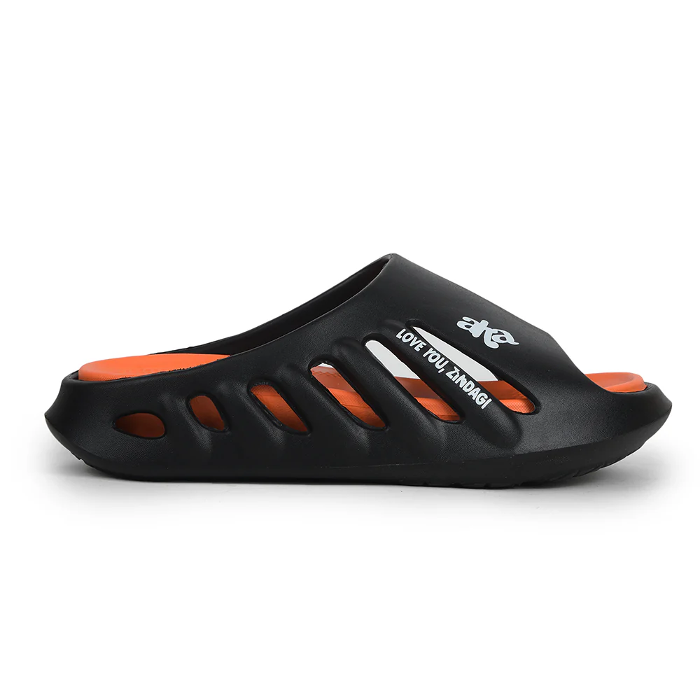 A-HA Black Casual Slider For Men ZQ-JR-M6 By Liberty - Image 2