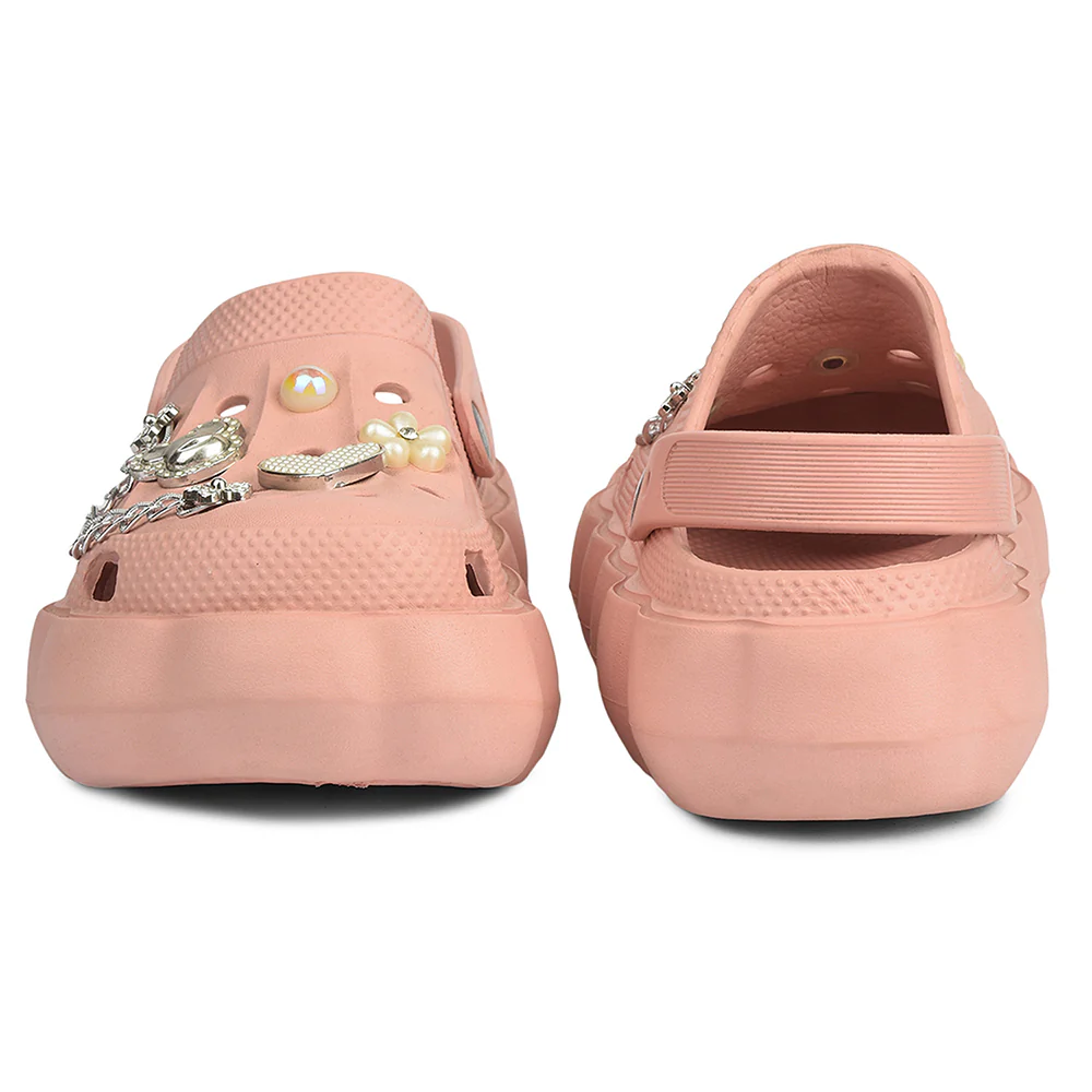 A-HA Peach Casual Sling Back Clogs For Women ZQ-SH-012 By Liberty - Image 6