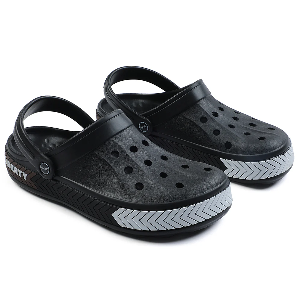 A-HA Black Casual Slip-on Clogs For Men LITEWALKXT By Liberty - Image 5