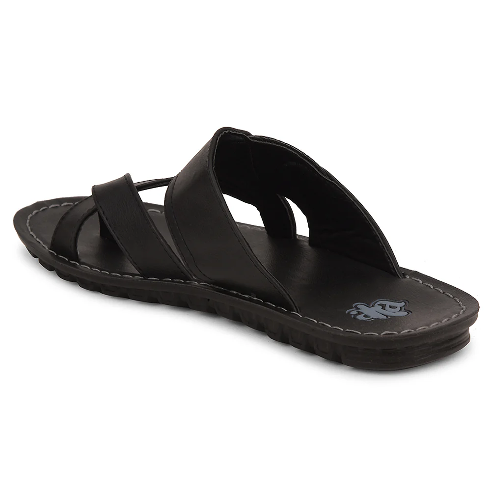 A-HA Black Casual Slipper For Men 2137-50 By Liberty - Image 4