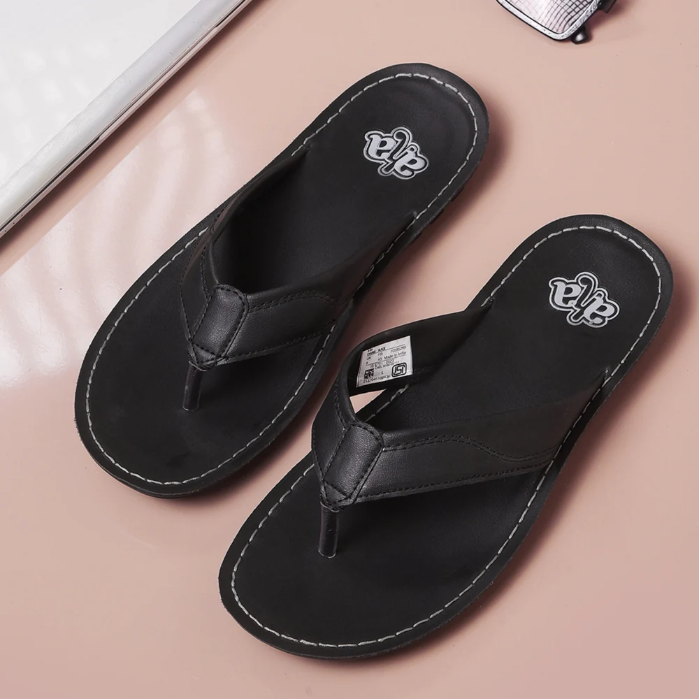 A-HA Black Casual Slippers For Men CHARGE By Liberty - Image 4