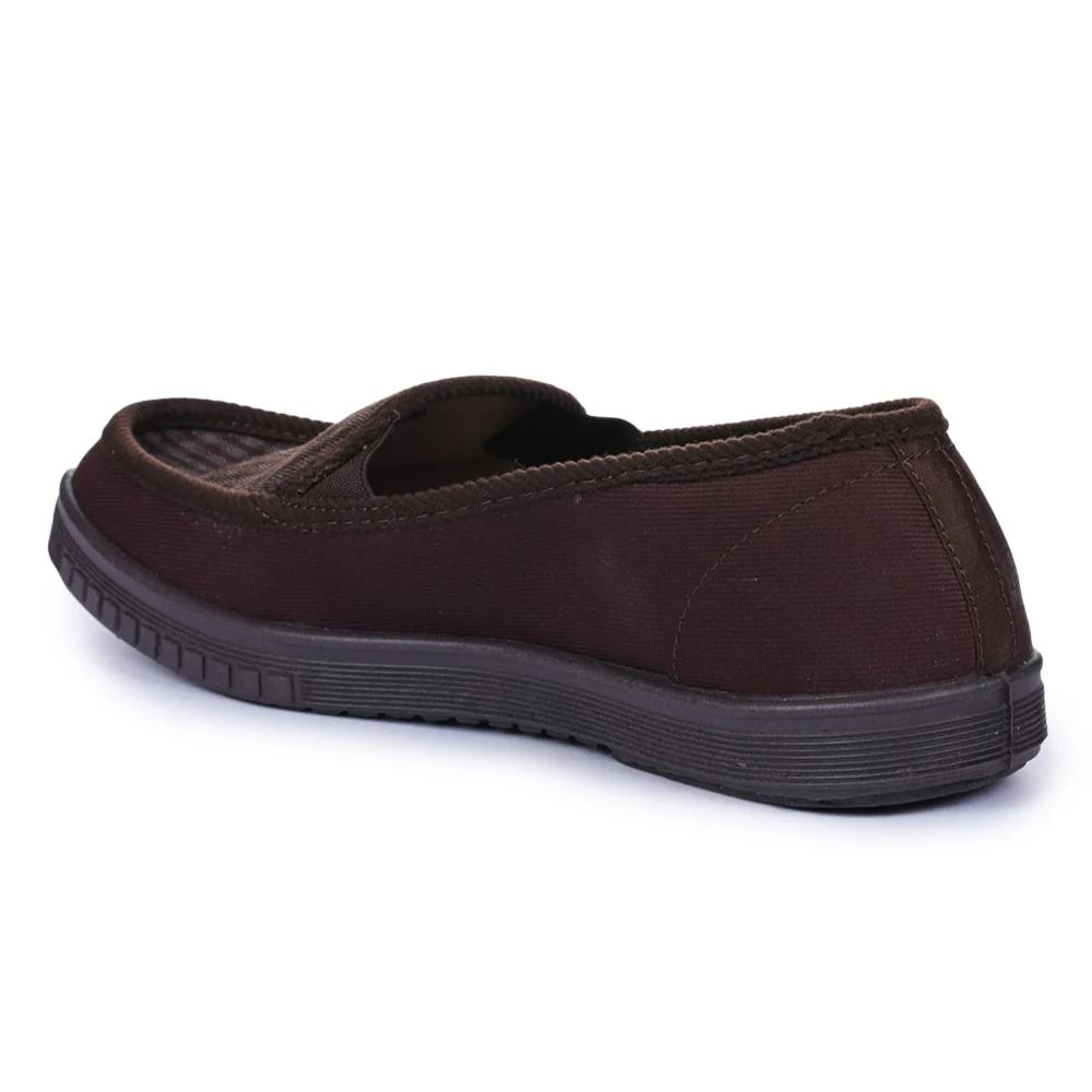 A-HA Brown Casual Check Non Lacing Shoes For Men WALKER-E By Liberty - Image 3