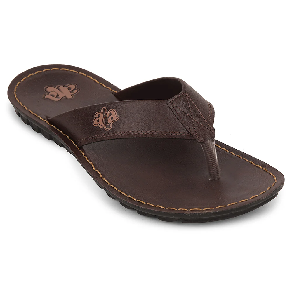 A-HA Brown Casual Slipper For Men 2137-51 By Liberty