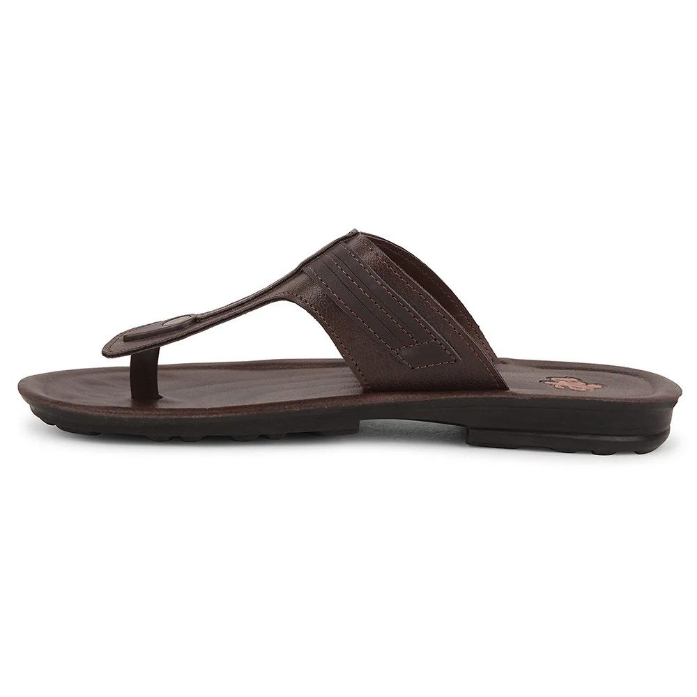 A-HA Brown Casual Slipper For Men MPU-61 By Liberty - Image 3