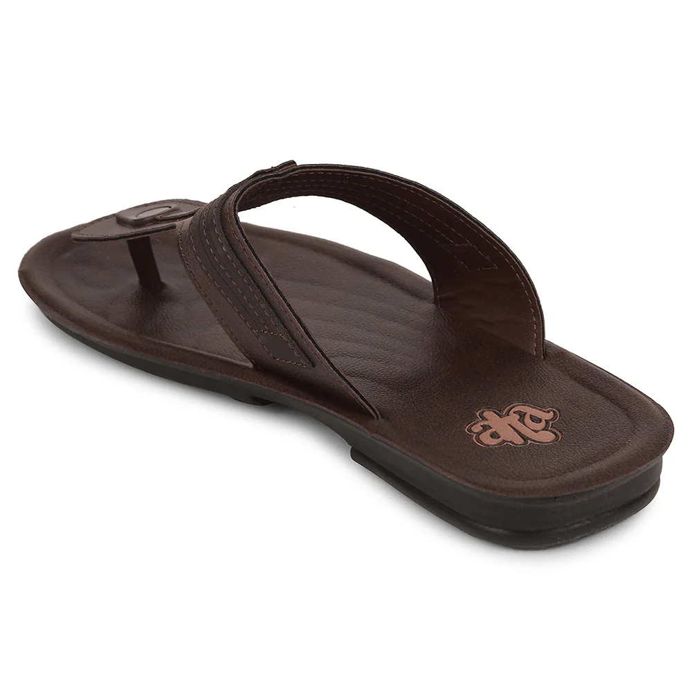 A-HA Brown Casual Slipper For Men MPU-61 By Liberty - Image 4