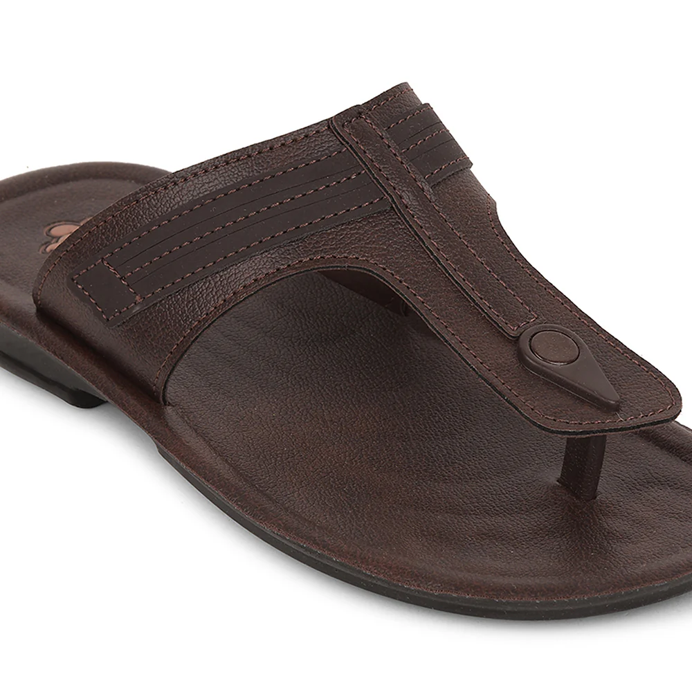A-HA Brown Casual Slipper For Men MPU-61 By Liberty - Image 5