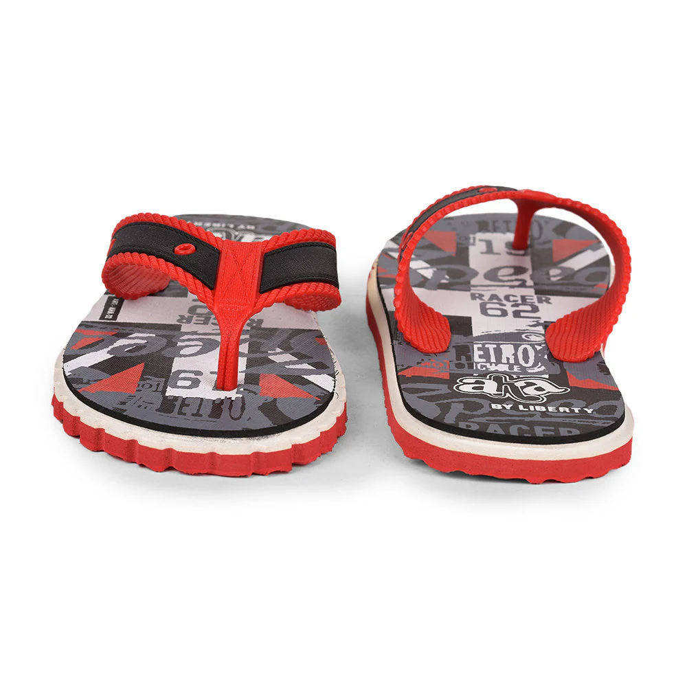 A-HA By Liberty AHA-32 Red Flip-Flops For Men - Image 4