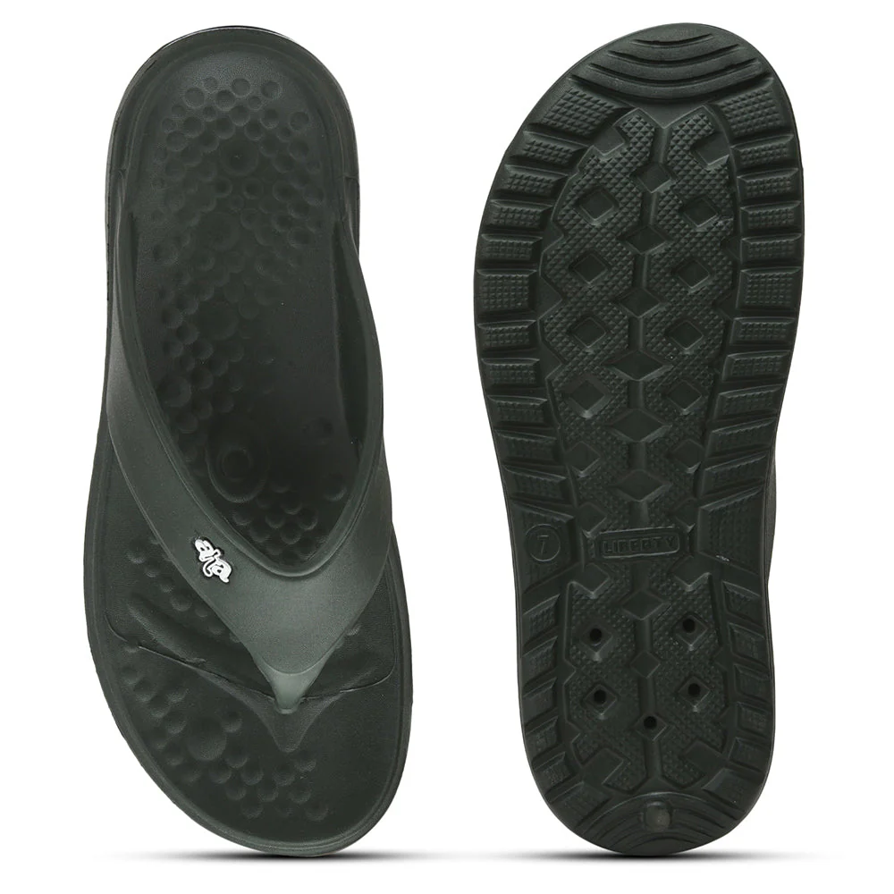 A-HA Casual Olive Green Flip Flop For Men BEACHTIME By Liberty - Image 5