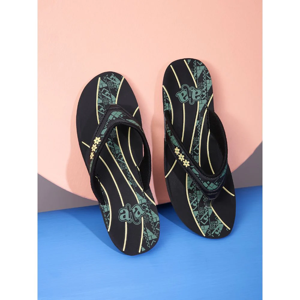 A-HA By Liberty BERLIN Women Casual Black Slippers - Image 3