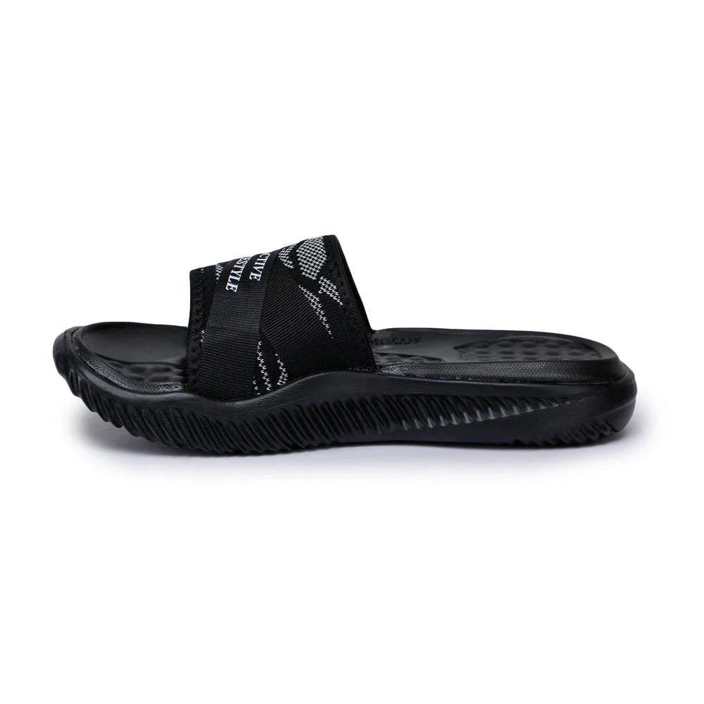 A-HA By Liberty Black Slides For Men STAMINA-11 - Image 2