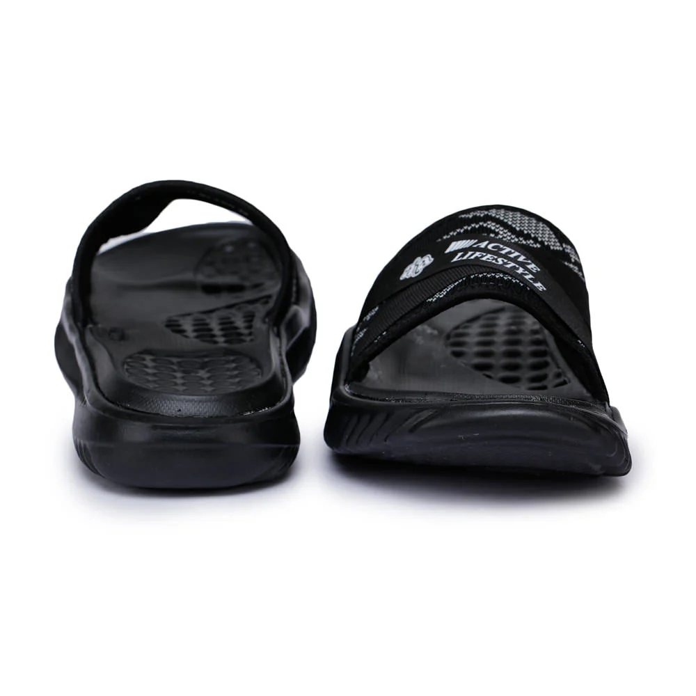 A-HA By Liberty Black Slides For Men STAMINA-11 - Image 3