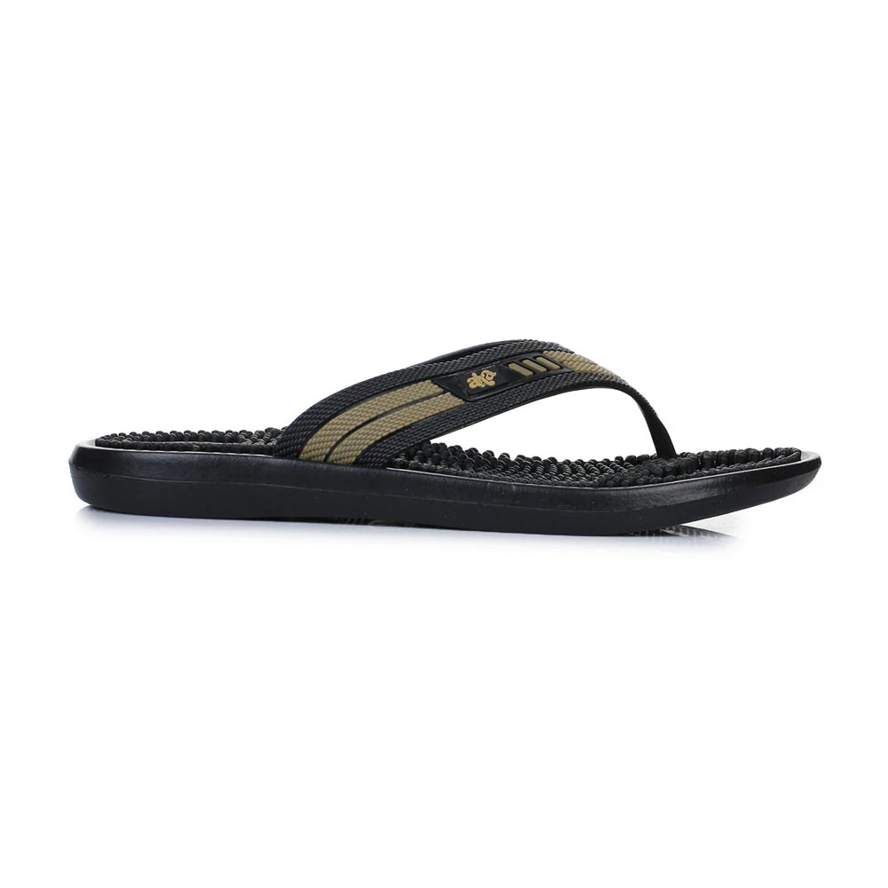 A-HA Casual Black Flip Flop For Men ACCUPLUS-1 By Liberty - Image 2