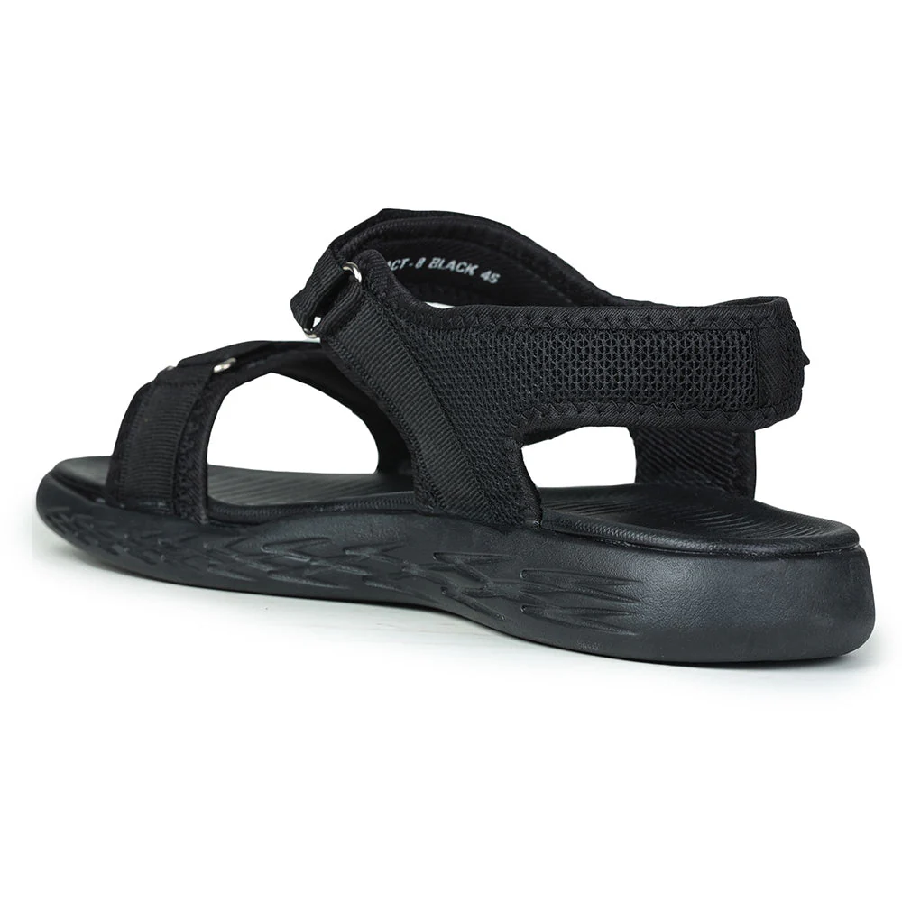 A-HA Casual Black Sandals For Men IMPACT-8 By Liberty - Image 6