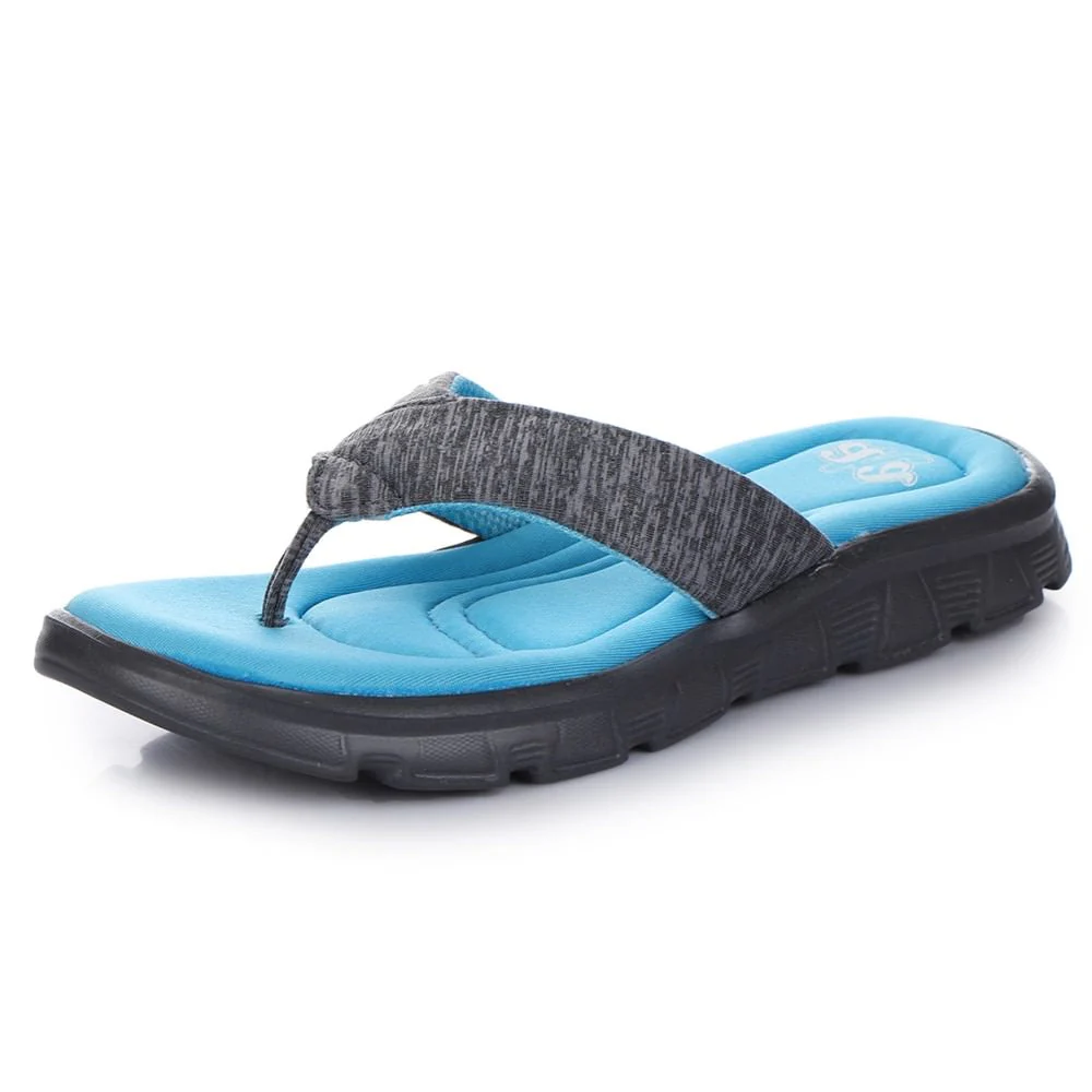 A-HA Casual Blue Flip Flops For Women CUSHION-20 By Liberty - Image 5