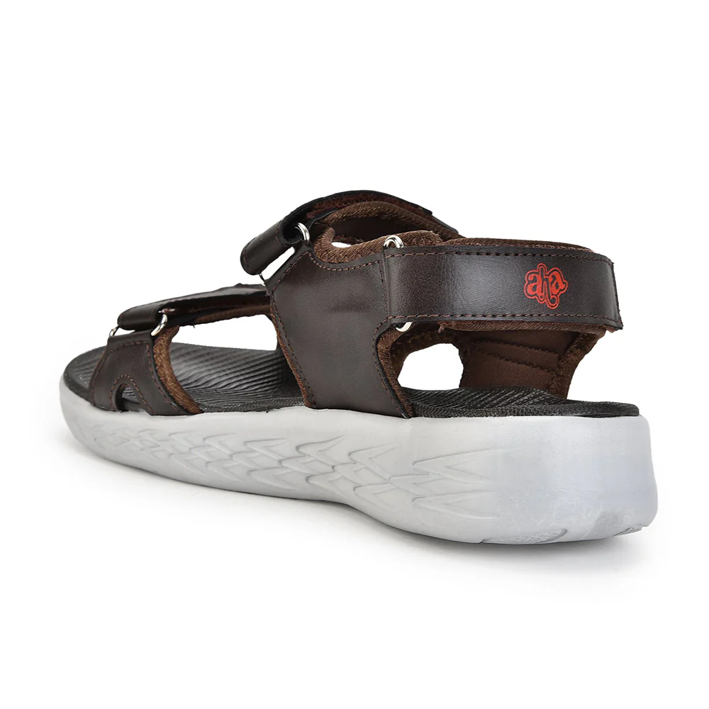 A-HA Casual Brown Sandals For Men LB183-5ME By Liberty - Image 4