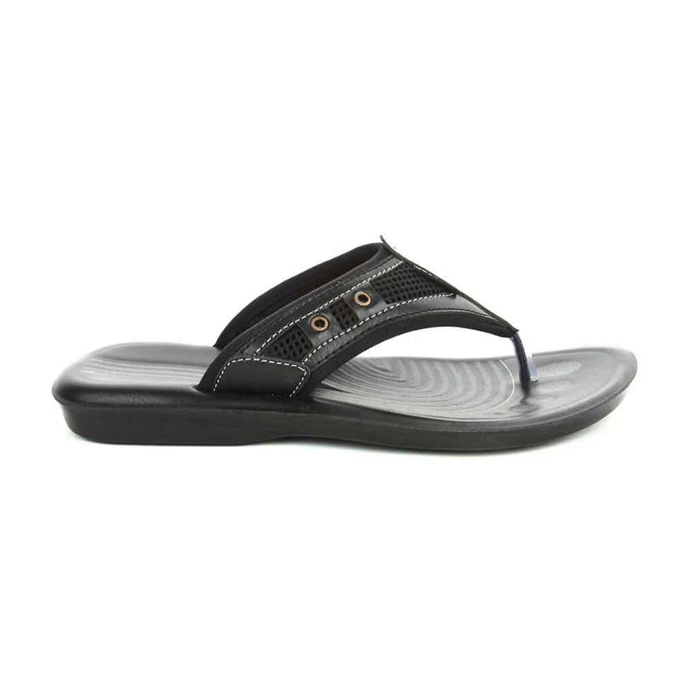 A-HA By Liberty CT-001 Men Casual Black Slippers - Image 2