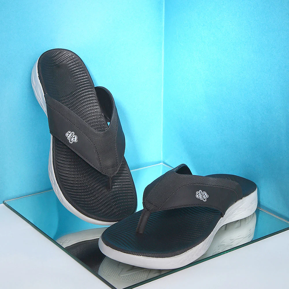 A-HA By Liberty IMPACT-6 Black Flip-Flop For Men - Image 3