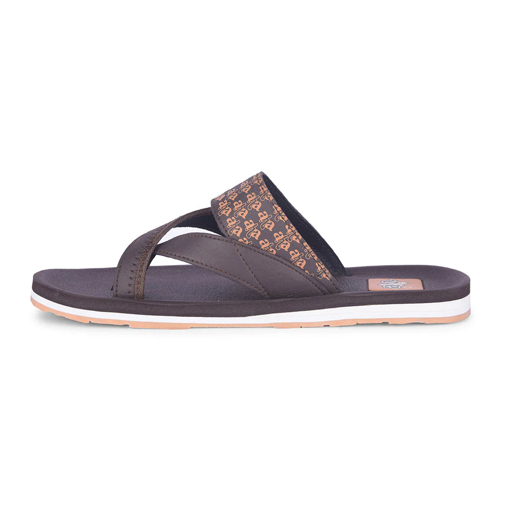 A-HA Casual Dark Brown Flip Flop For Men ANCO-02 By Liberty - Image 3