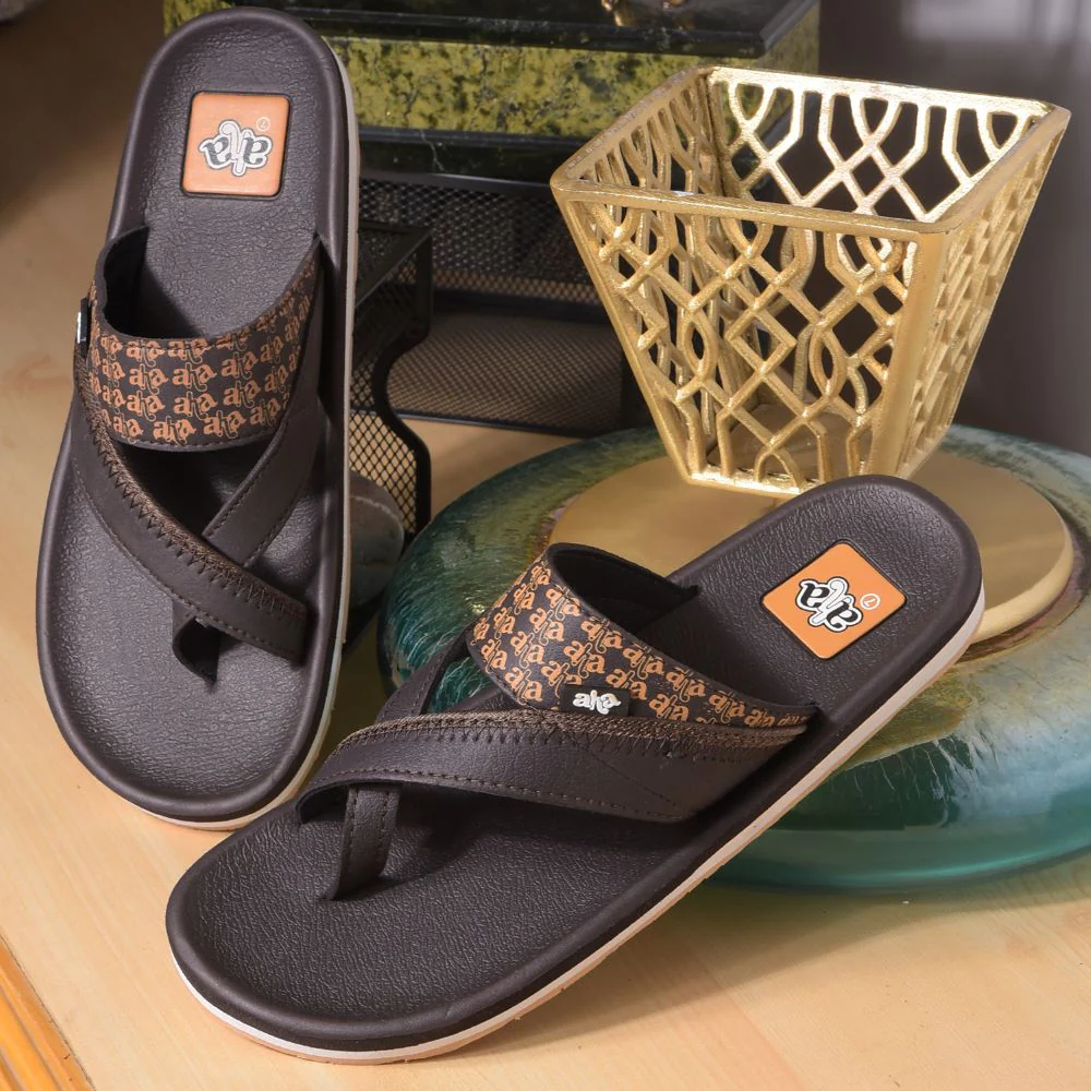 A-HA Casual Dark Brown Flip Flop For Men ANCO-02 By Liberty - Image 4