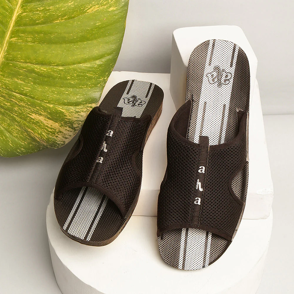 A-HA By Liberty PLATY Men Casual Black Slipper - Image 3