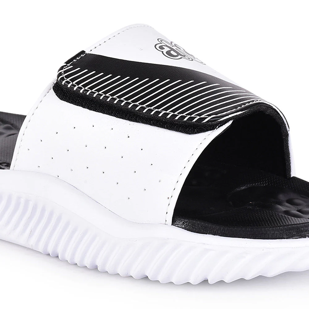 A-HA By Liberty White Slides For Men STAMINA-25 - Image 6
