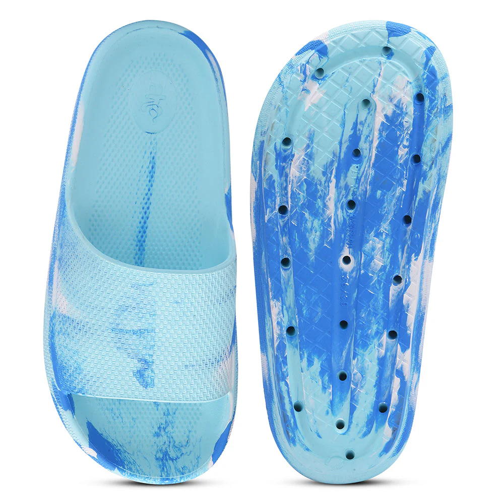 A-HA Casual Blue Slides For Women COMFYWALK5 By Liberty - Image 6