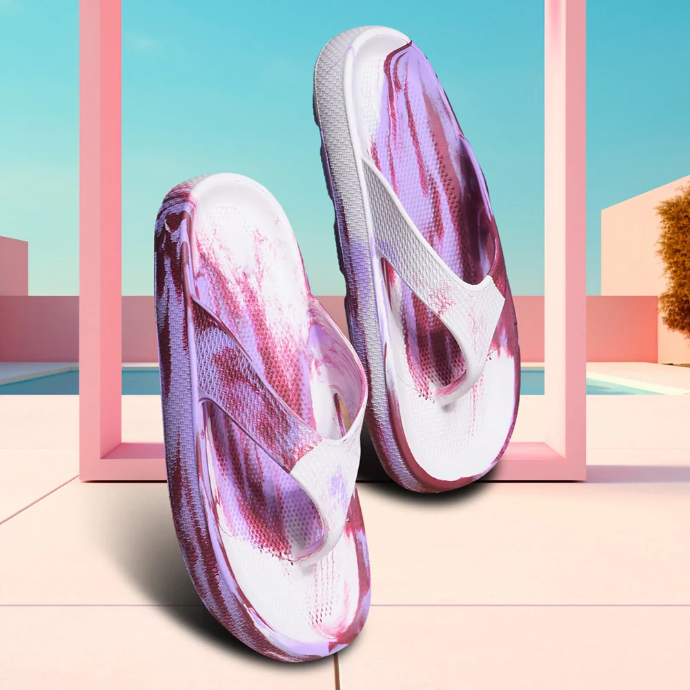 A-HA Casual Off White Flip Flops For Women COMFYWALK6 By Liberty - Image 3