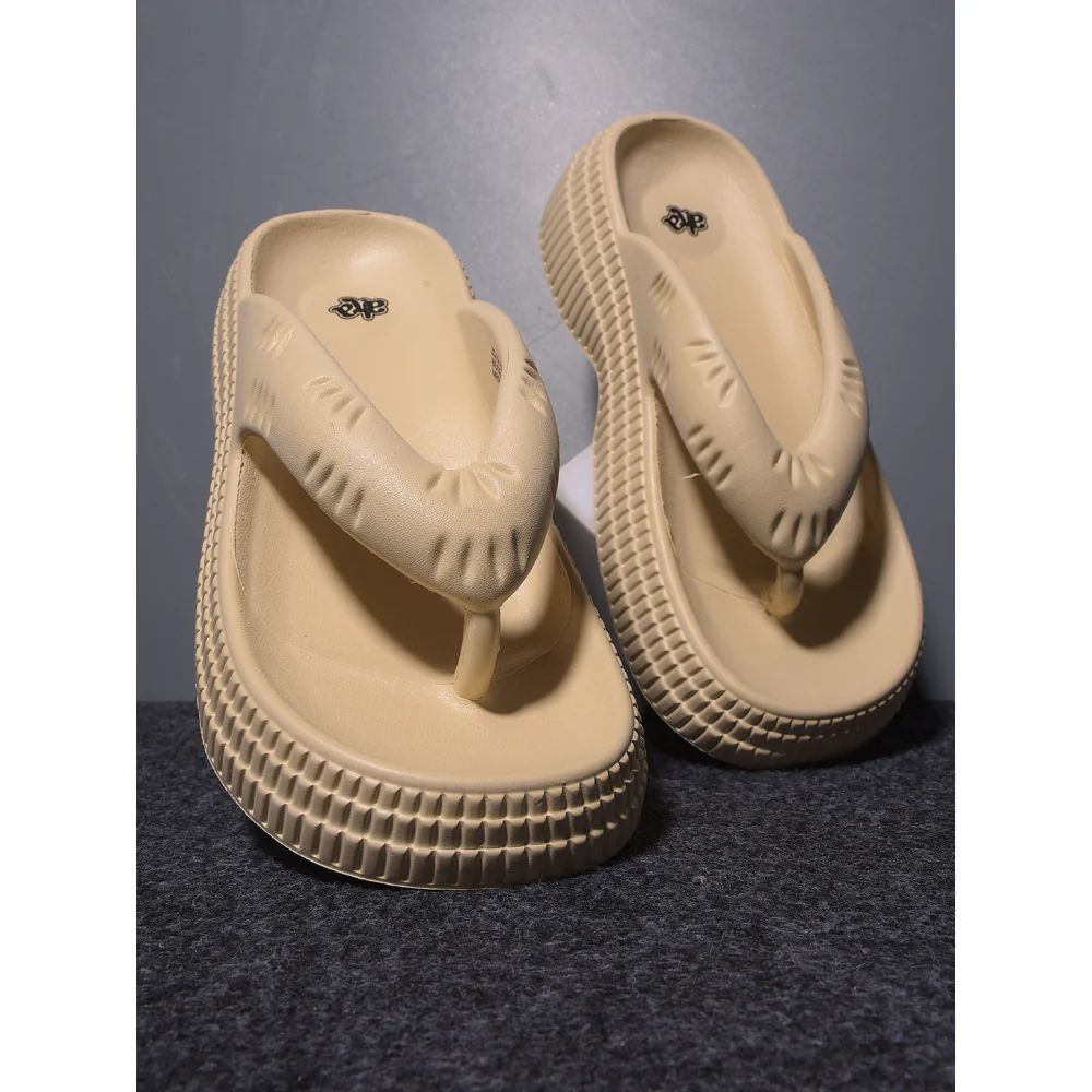 A-HA Casual Beige Flip Flop For Women ZQ-SH-011 By Liberty - Image 4
