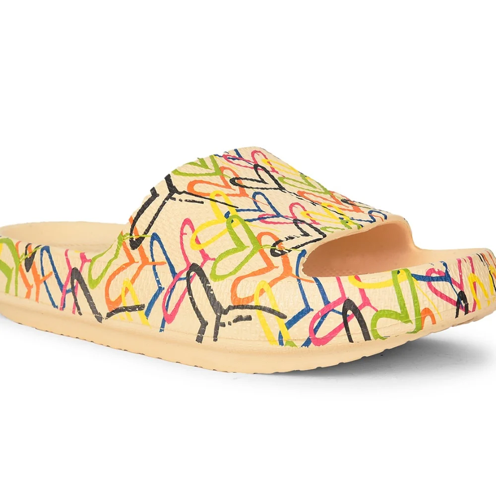 A-HA Casual Orange Sliders For Women WALKSTAR-1 By Liberty - Image 5