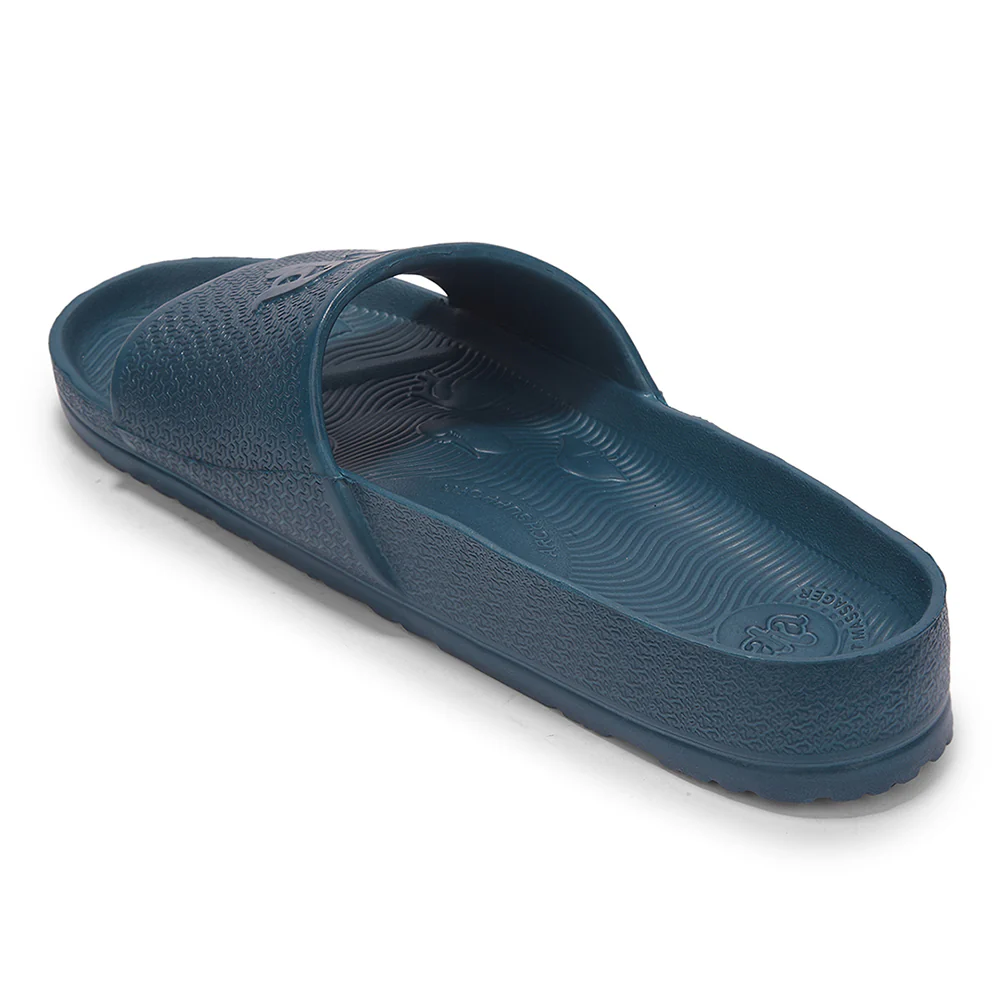 A-HA DOCTOR-2M Teal Blue Casual Slip on Slides for Men by Liberty - Image 3