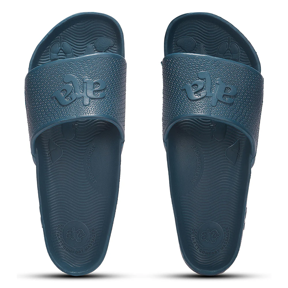 A-HA DOCTOR-2M Teal Blue Casual Slip on Slides for Men by Liberty - Image 7