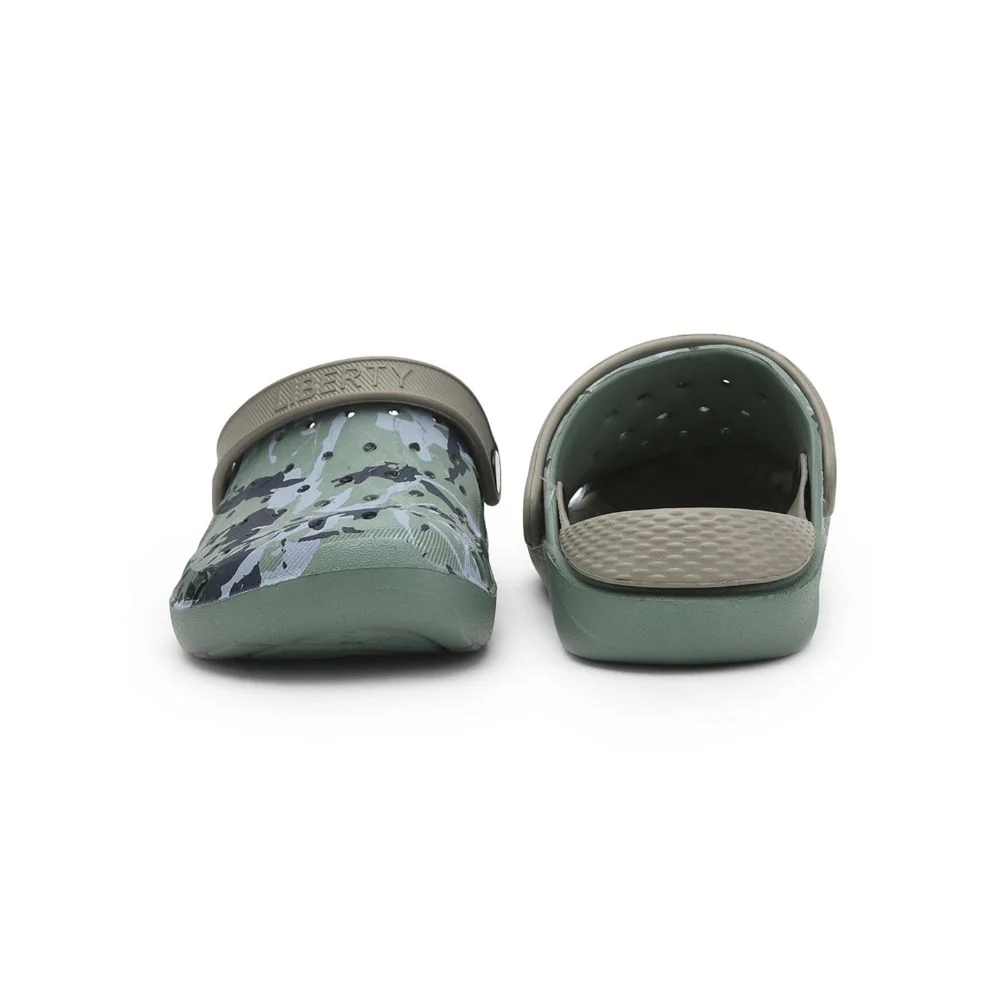 A-HA Green Casual Slingback Clogs For Men LPMXT-811 By Liberty - Image 5