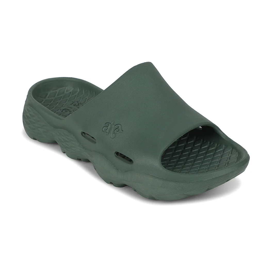 A-HA Green Casual Slipper For Men SOFTWALK By Liberty