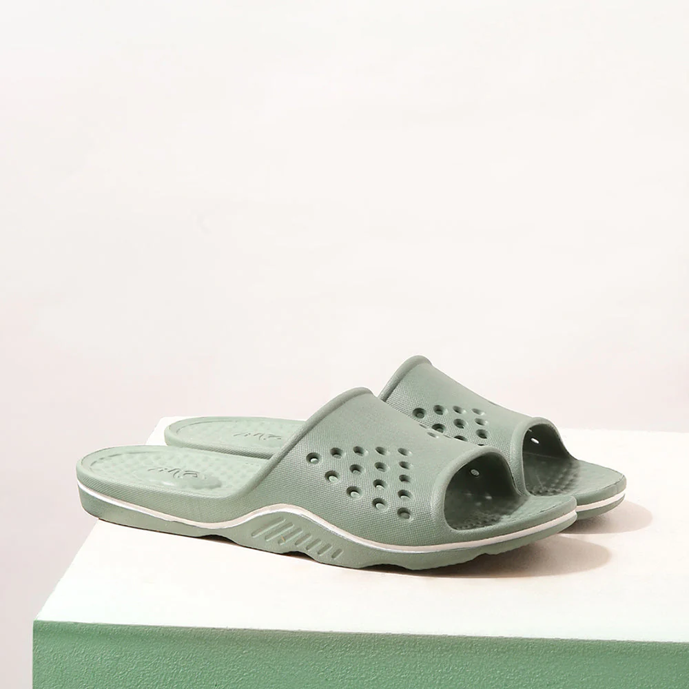 A-Ha (Green) Slides For Men RAMP By Liberty - Image 3