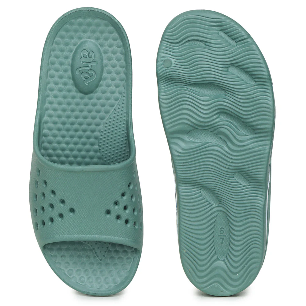 A-Ha (Green) Slides For Men RAMP By Liberty - Image 6