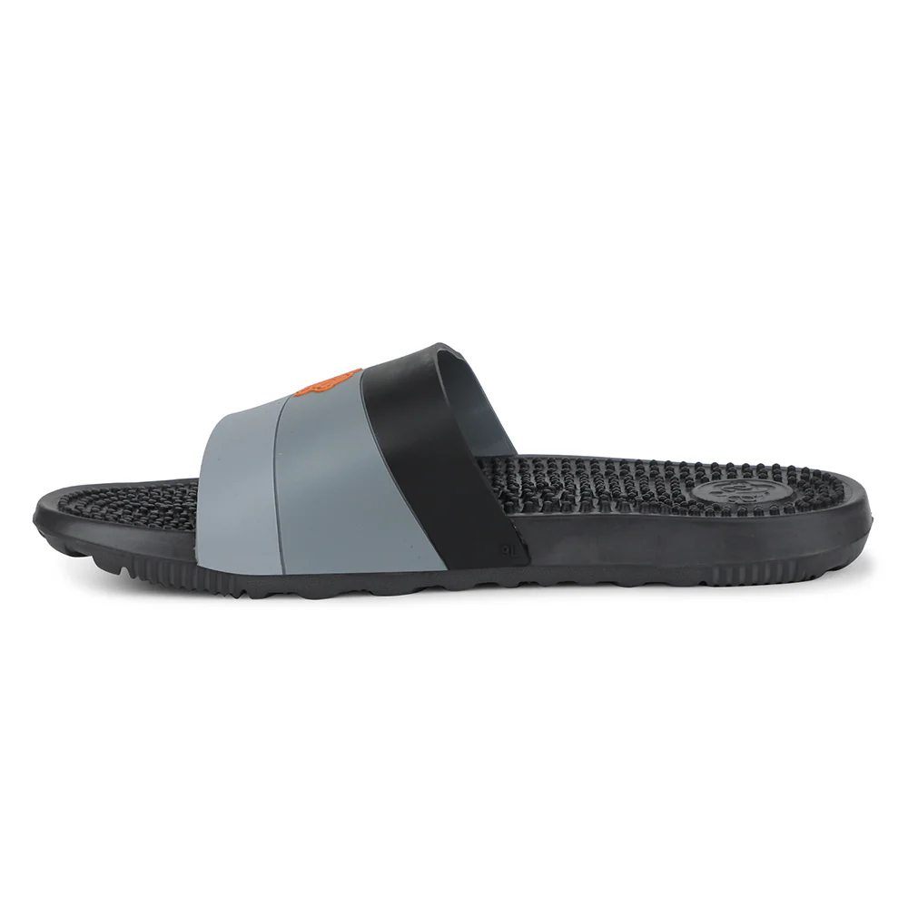 A-HA Grey Casual Slides For Men ADAM-70 By Liberty - Image 3