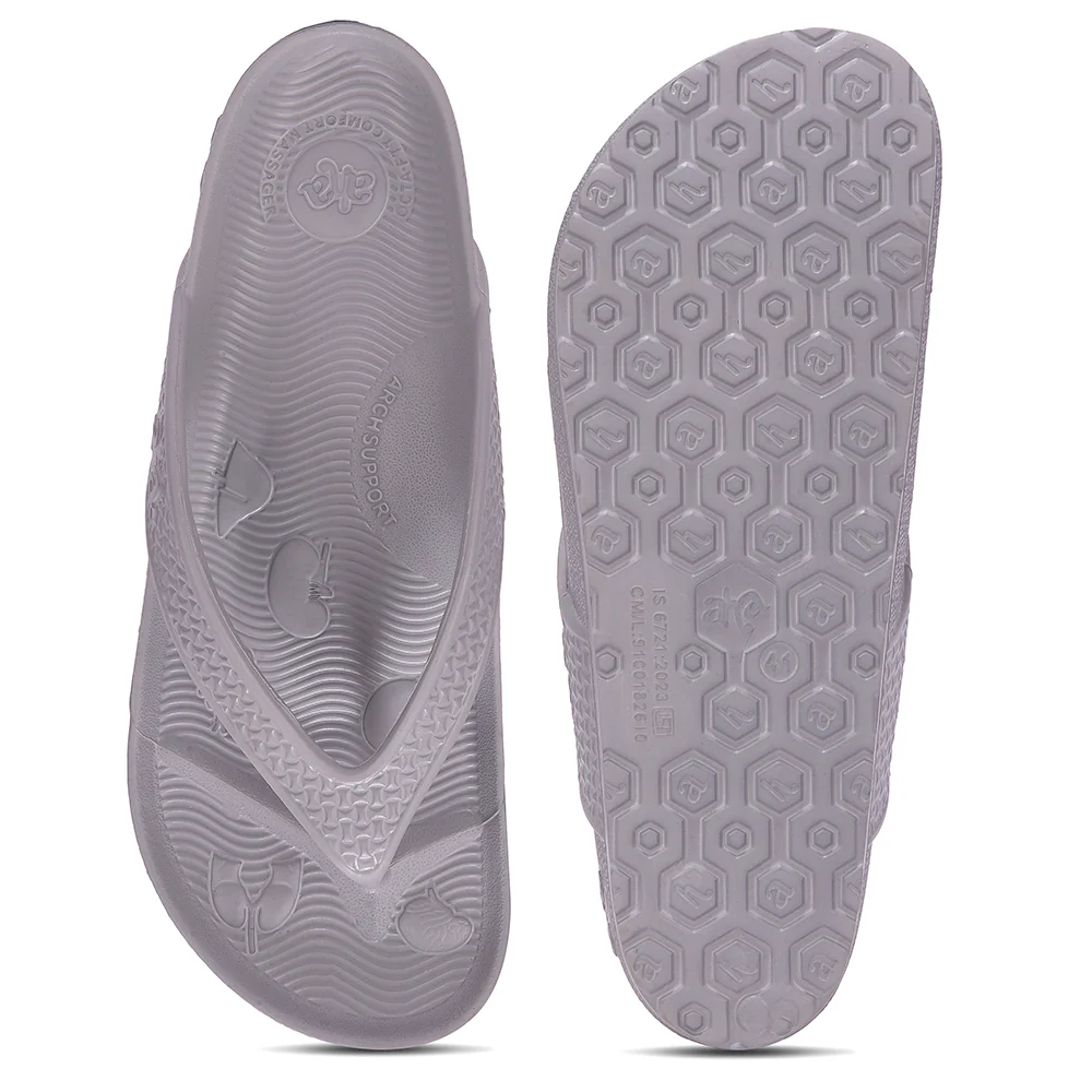 A-HA Grey Casual Slipper For Men HAPPI-ME By Liberty - Image 5