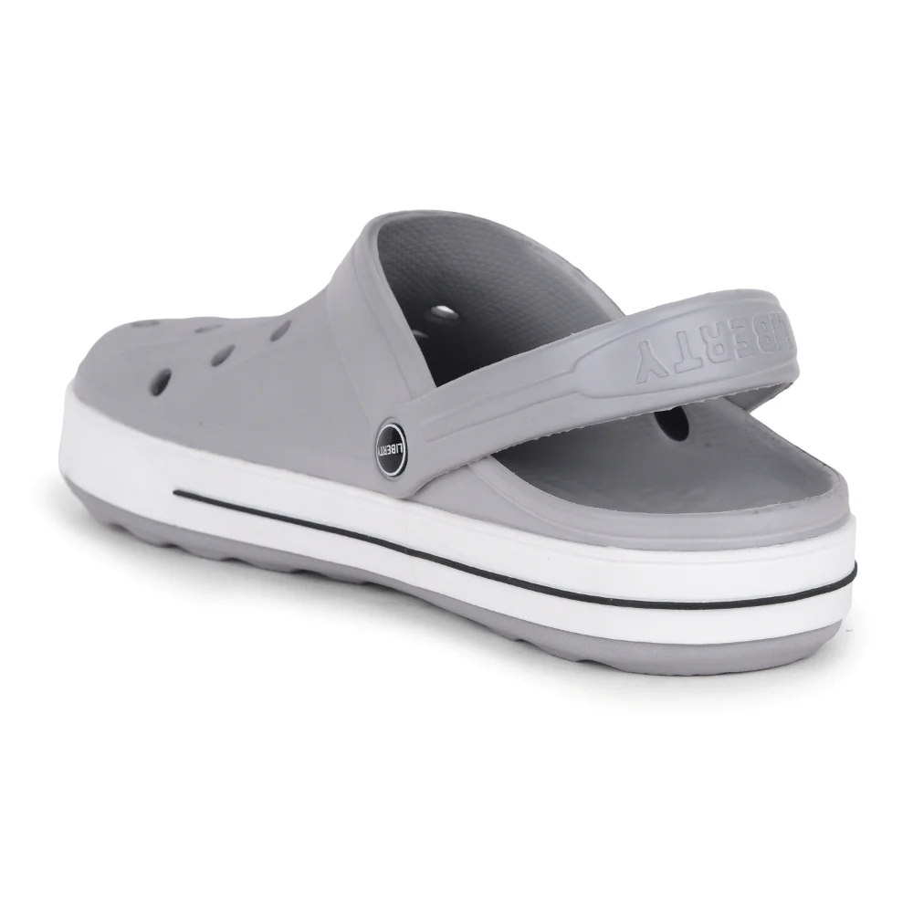 A-HA Light Grey Casual Slip-on Clogs For Men LITEWALK By Liberty - Image 4