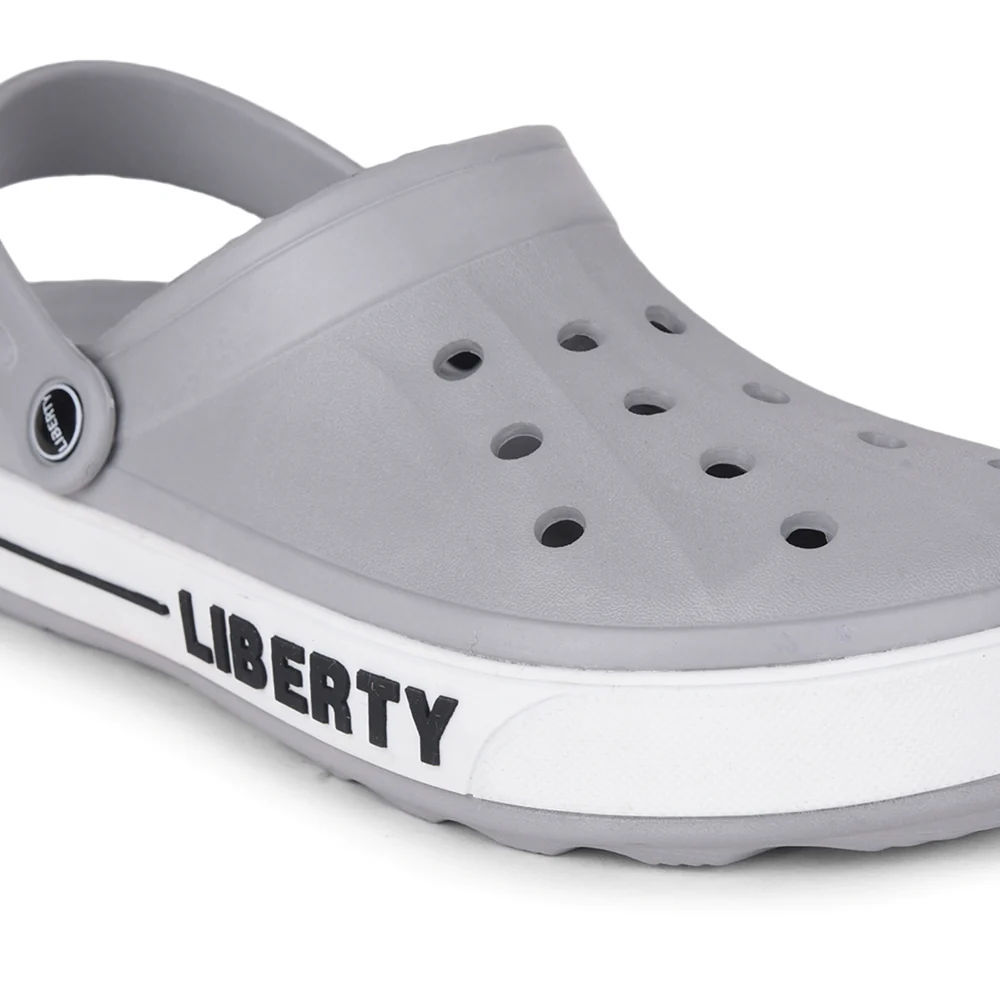 A-HA Light Grey Casual Slip-on Clogs For Men LITEWALK By Liberty - Image 5