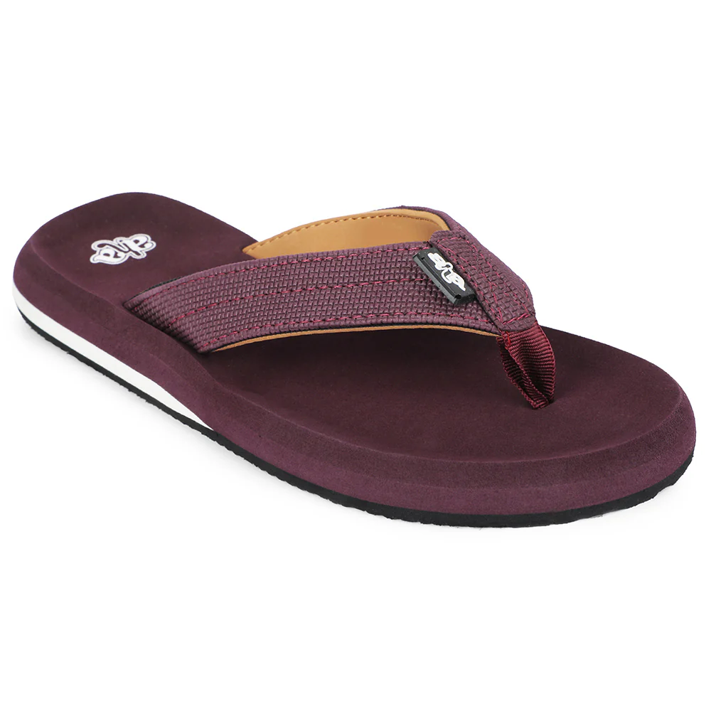 A-HA Maroon Casual Slipper For Men AGL-4 By Liberty
