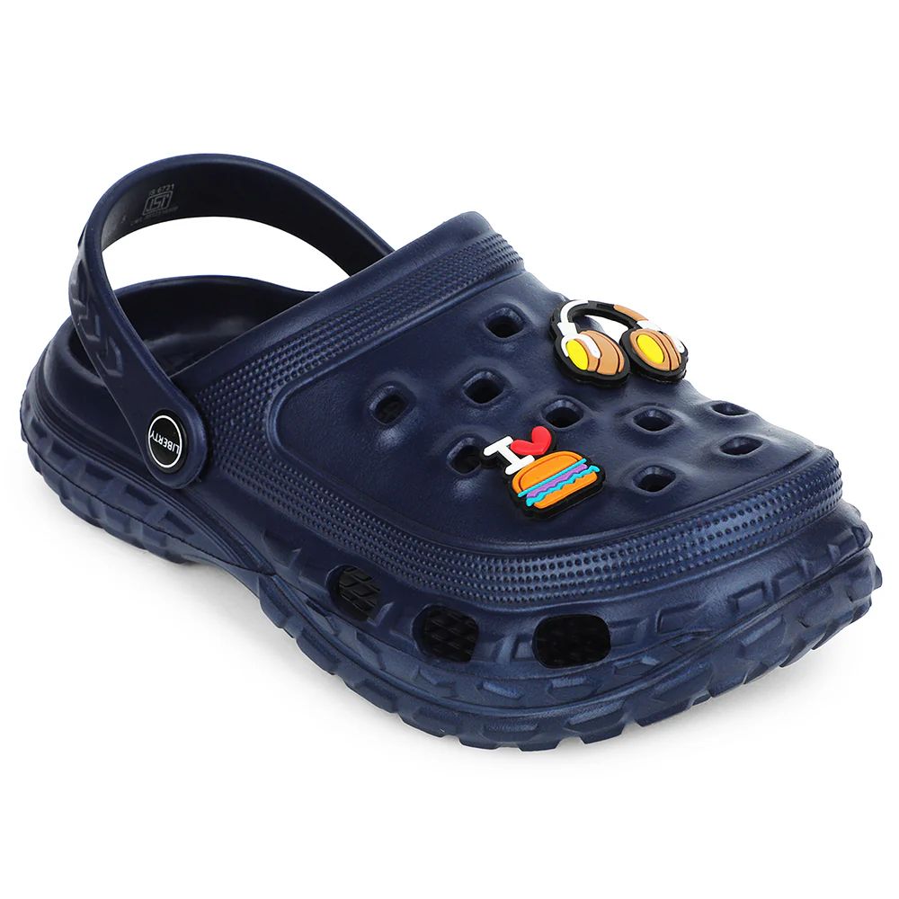 A-HA Navy Blue Casual Slingback Clogs For Kids PRL-4 By Liberty