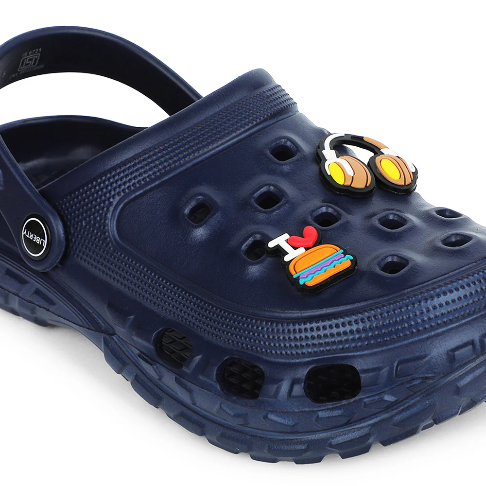A-HA Navy Blue Casual Slingback Clogs For Kids PRL-4 By Liberty - Image 5