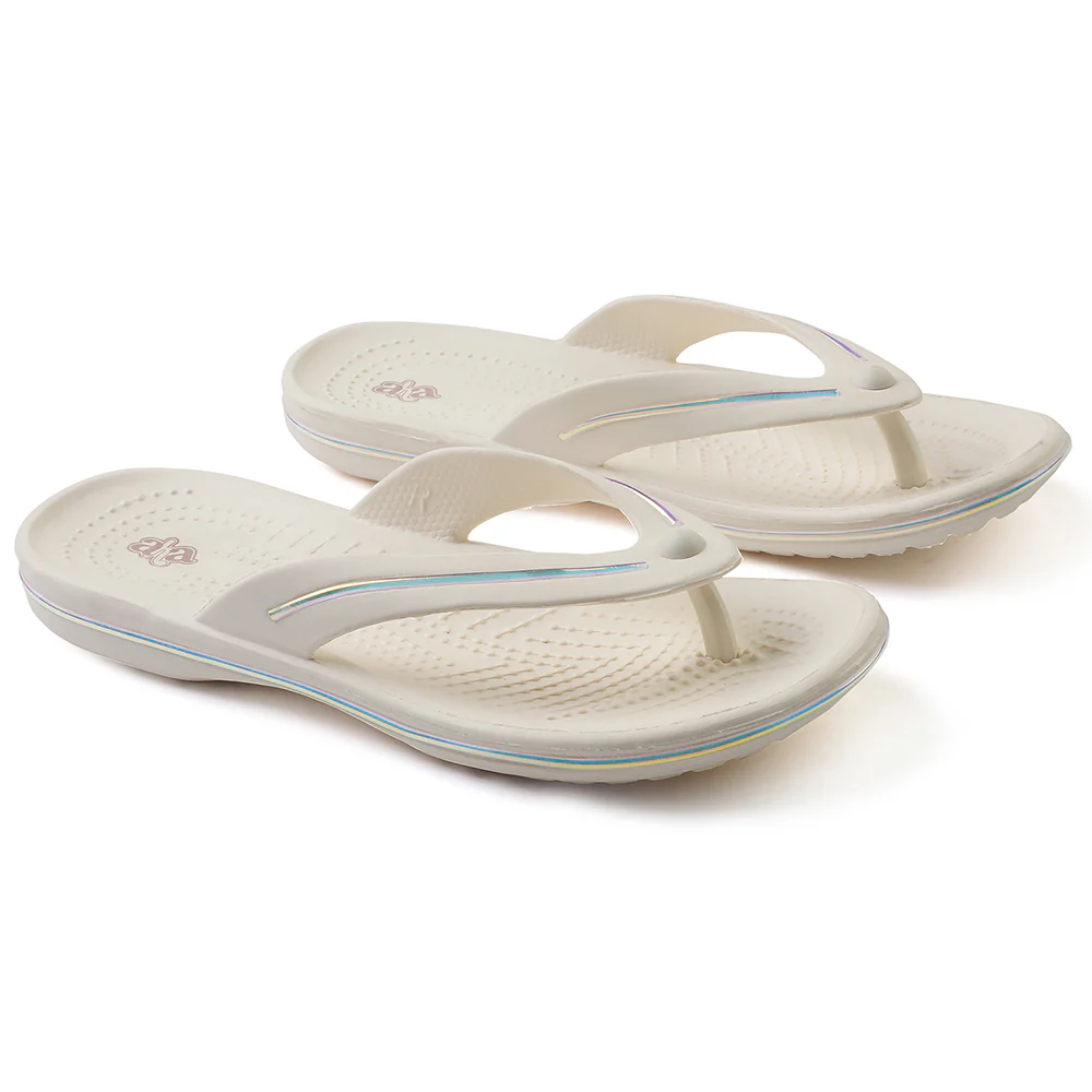 A-HA Off White Casual Slipper For Women MINY By Liberty - Image 5
