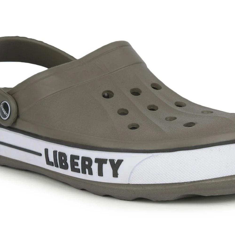 A-HA Olive Green Casual Slip-on Clogs For Men LITEWALK By Liberty - Image 5