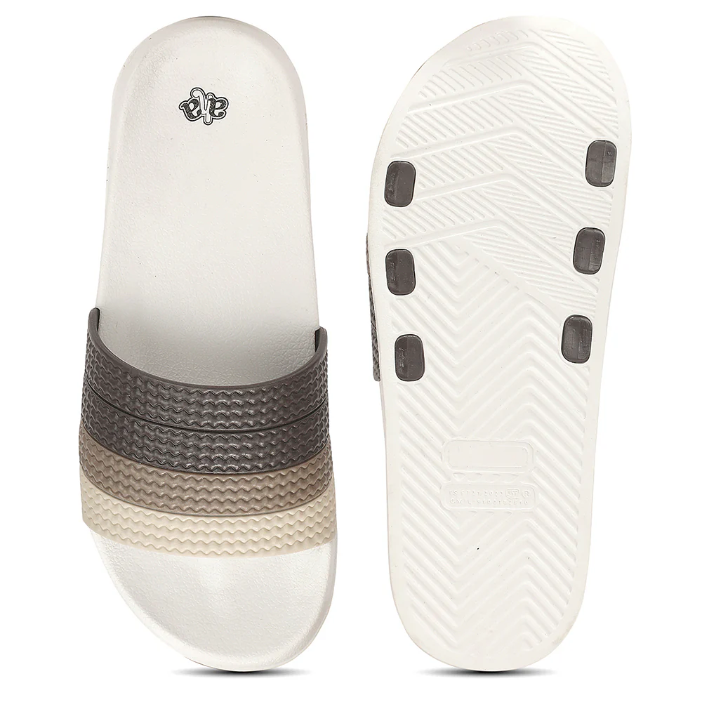 A HA PRIMGO-E Beige Casual Slip on Slides for Men by Liberty - Image 6