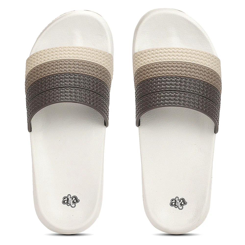 A HA PRIMGO-E Beige Casual Slip on Slides for Men by Liberty - Image 9